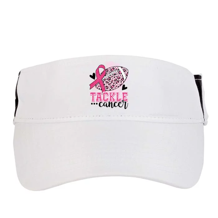 Tackle Breast Cancer Pink Ribbon Football Adult Drive Performance Visor