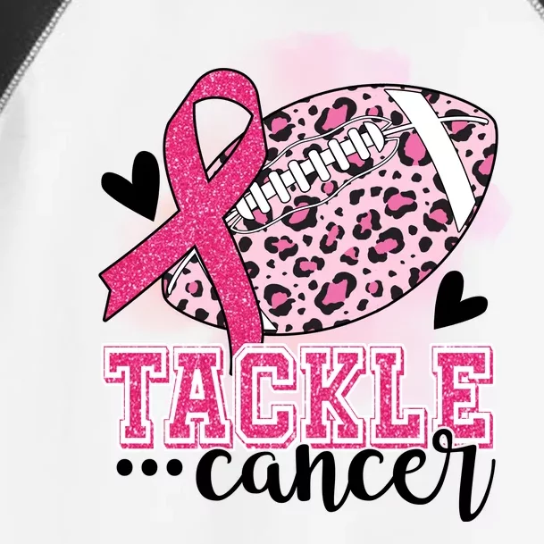 Tackle Breast Cancer Pink Ribbon Football Toddler Fine Jersey T-Shirt