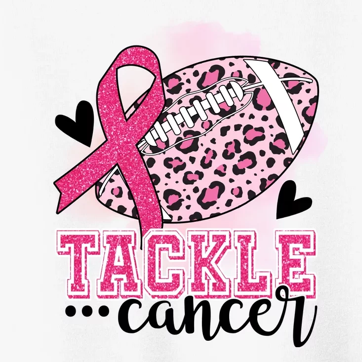 Tackle Breast Cancer Pink Ribbon Football Toddler T-Shirt