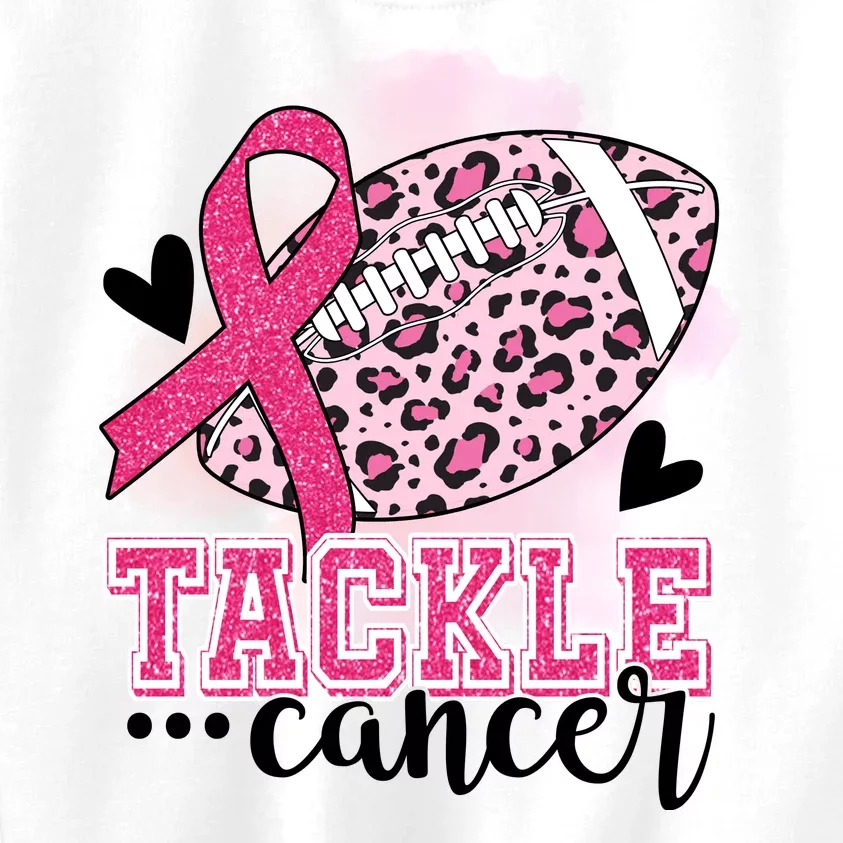 Tackle Breast Cancer Pink Ribbon Football Kids Sweatshirt