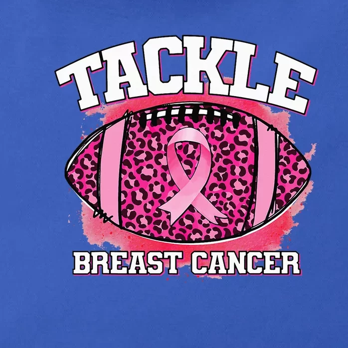 Tackle Breast Cancer Awareness Pink Football Ribbon Zip Tote Bag