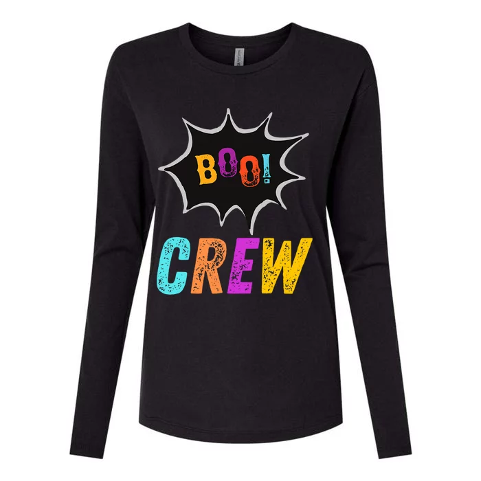 The Boo Crew Halloween Funny Friends Funny Gift Womens Cotton Relaxed Long Sleeve T-Shirt