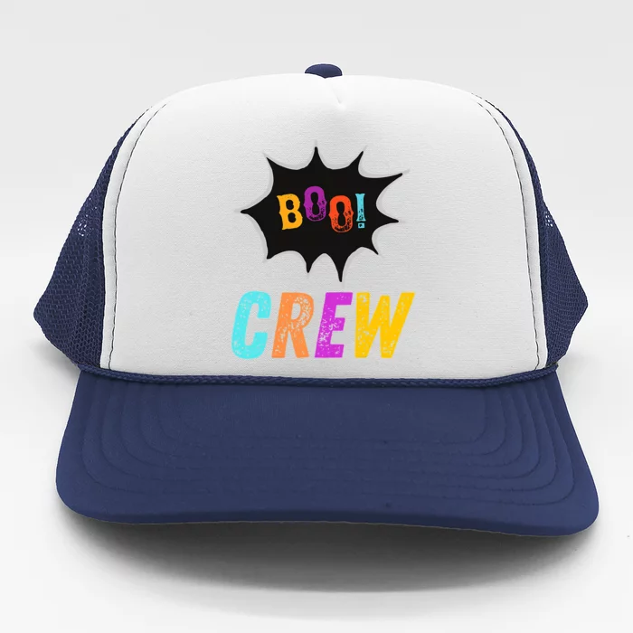 The Boo Crew Halloween Funny Friends Funny Gift Trucker Hat