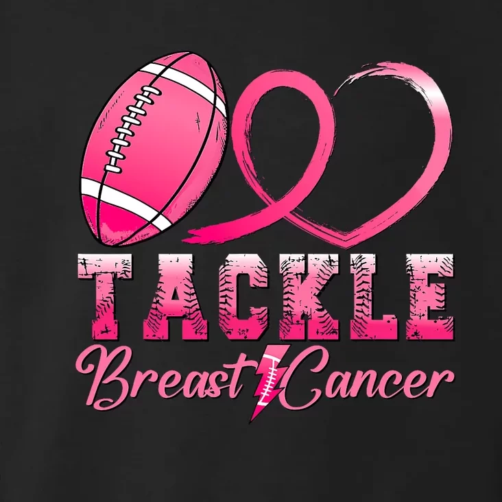 Tackle Breast Cancer Awareness Football Pink Ribbon Toddler Hoodie