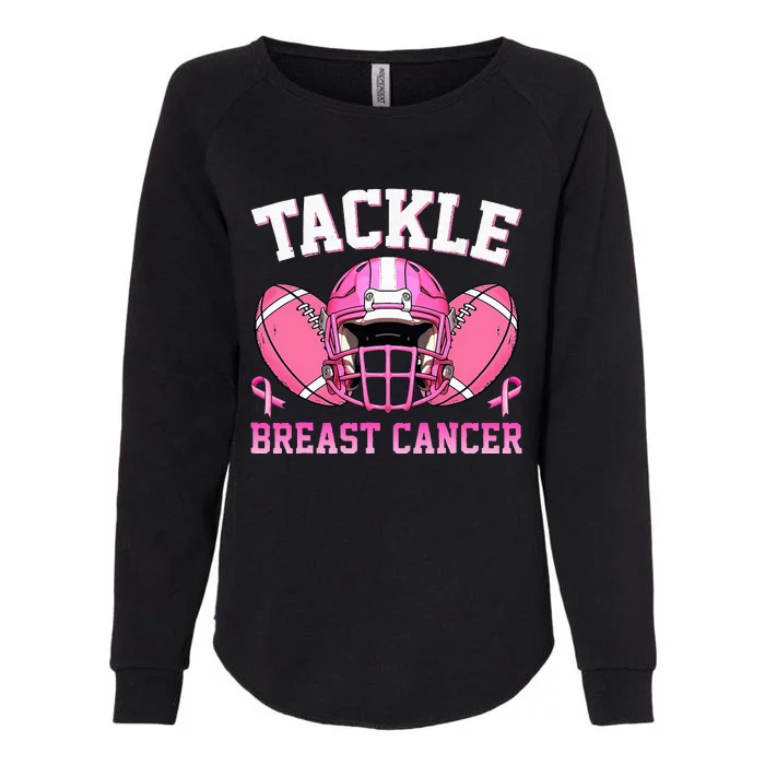 tackle breast cancer awareness pink ribbon wo Womens California Wash Sweatshirt