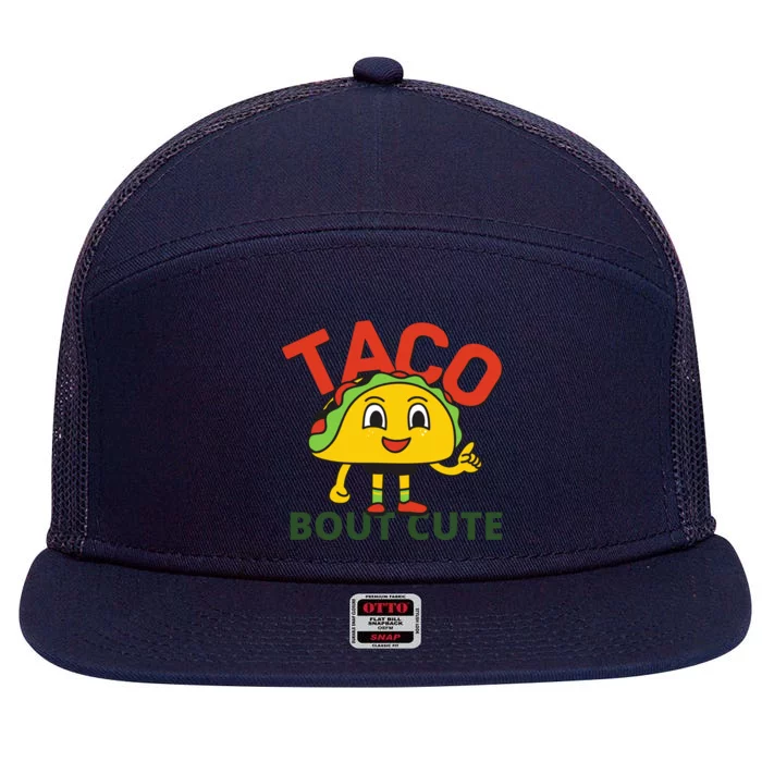 Taco Bout Cute 7 Panel Mesh Trucker Snapback Hat