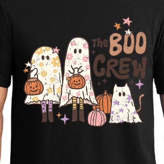 The Boo Crew Matching Retro Ghost Cat Trick Or Treat Costume Cute Gift Pajama Set