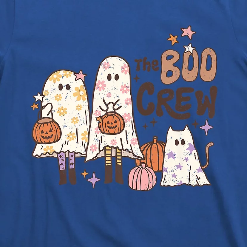 The Boo Crew Matching Retro Ghost Cat Trick Or Treat Costume Cute Gift T-Shirt