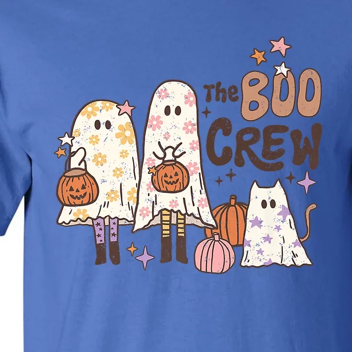 The Boo Crew Matching Retro Ghost Cat Trick Or Treat Costume Cute Gift Tall T-Shirt