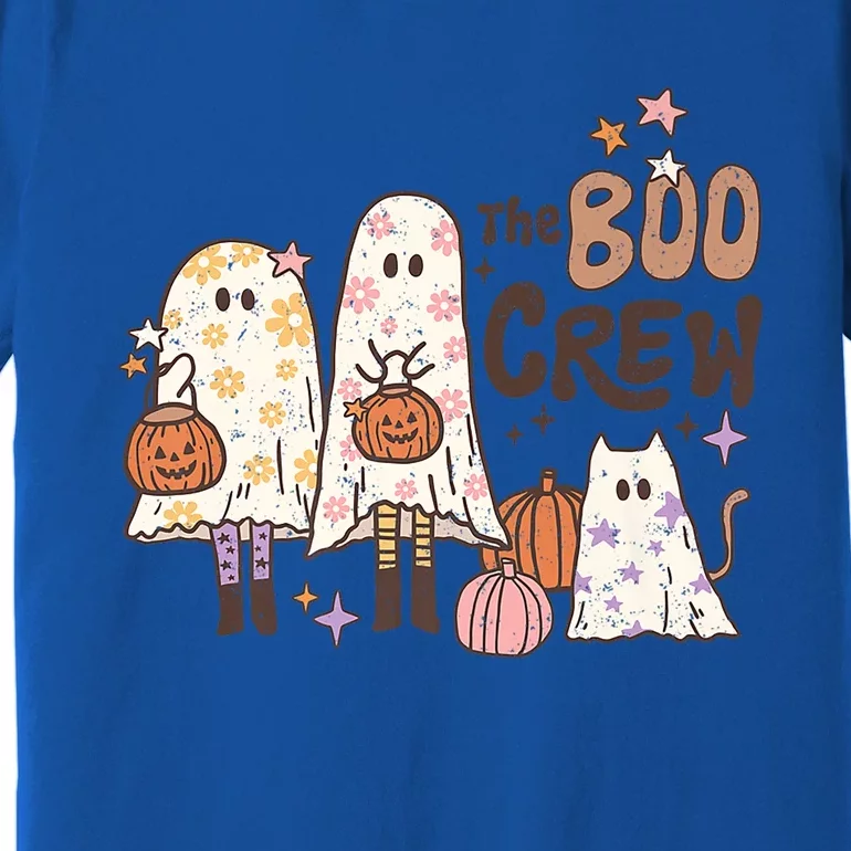 The Boo Crew Matching Retro Ghost Cat Trick Or Treat Costume Cute Gift Premium T-Shirt