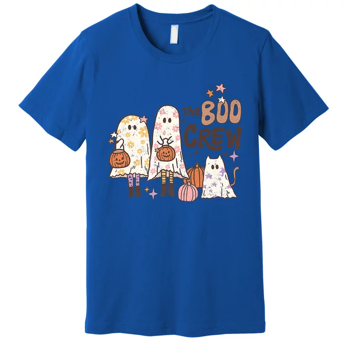 The Boo Crew Matching Retro Ghost Cat Trick Or Treat Costume Cute Gift Premium T-Shirt