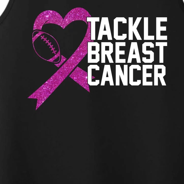 Tackle Breast Cancer Awareness Heart Football Performance Tank