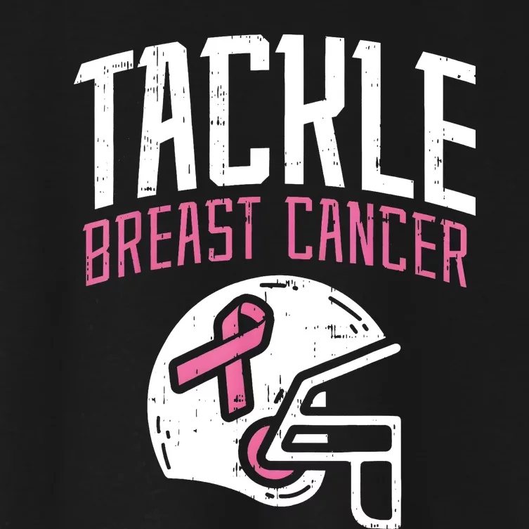 Tackle Breast Cancer Awareness Month Women's Crop Top Tee