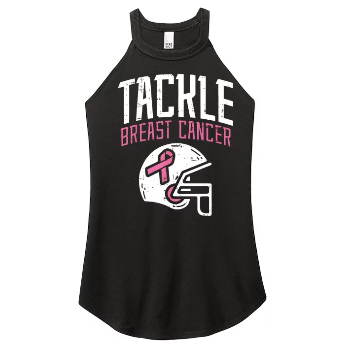 Tackle Breast Cancer Awareness Month Women’s Perfect Tri Rocker Tank