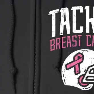 Tackle Breast Cancer Awareness Month Full Zip Hoodie