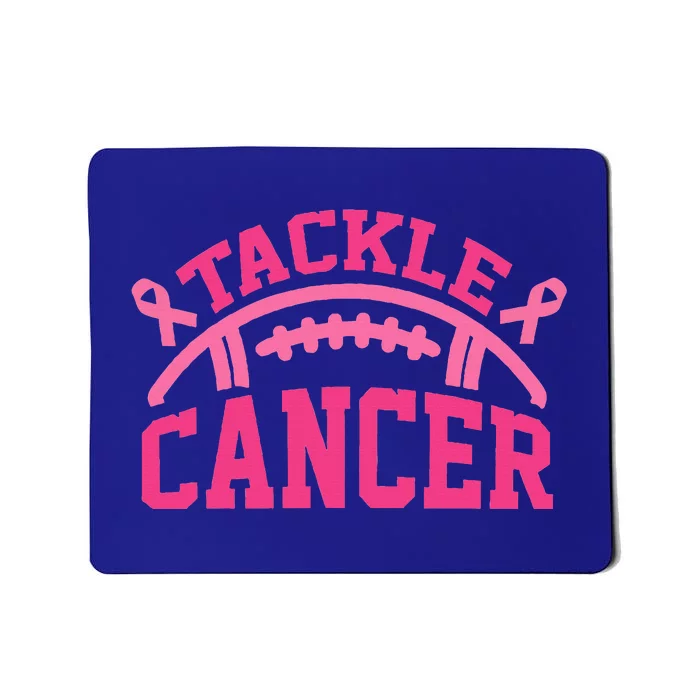 Tackle Breast Cancer Awareness Football Pink Ribbon Mousepad