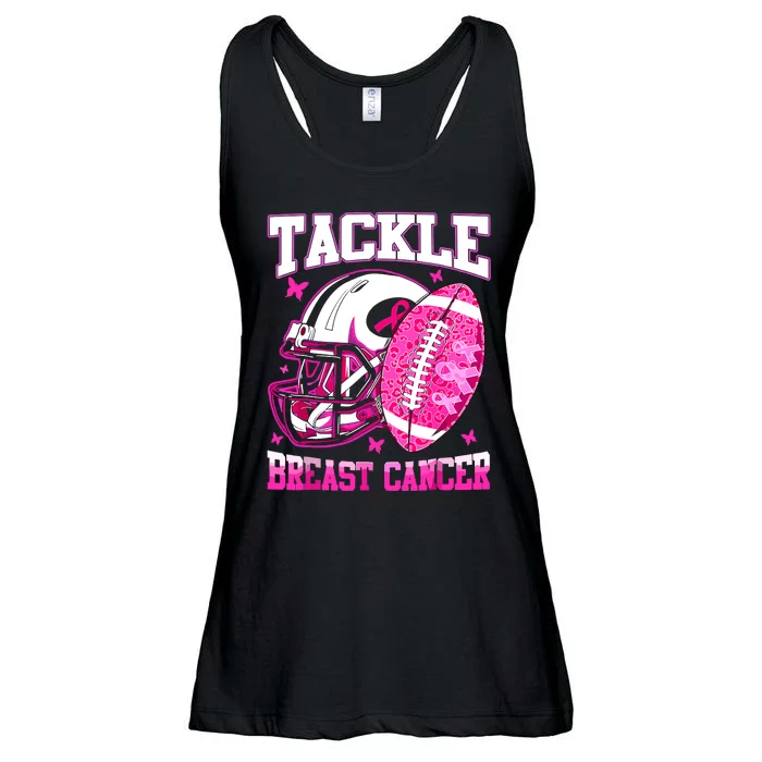 Tackle Breast Cancer Awareness Fighting American Football Ladies Essential Flowy Tank