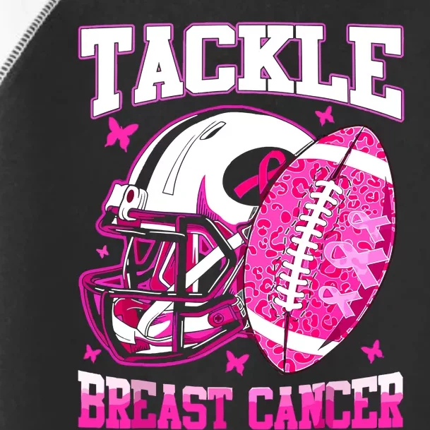 Tackle Breast Cancer Awareness Fighting American Football Toddler Fine Jersey T-Shirt