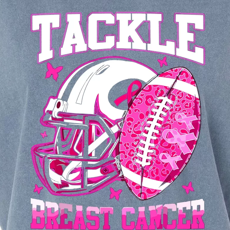 Tackle Breast Cancer Awareness Fighting American Football Garment-Dyed Women's Muscle Tee