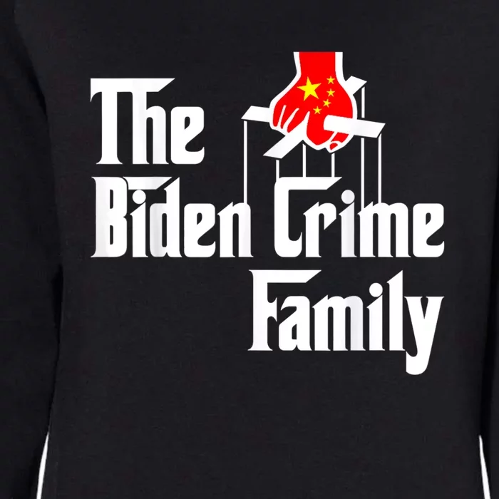 The Biden Chinese Crime Family Puppet Humor Anti Against Womens California Wash Sweatshirt