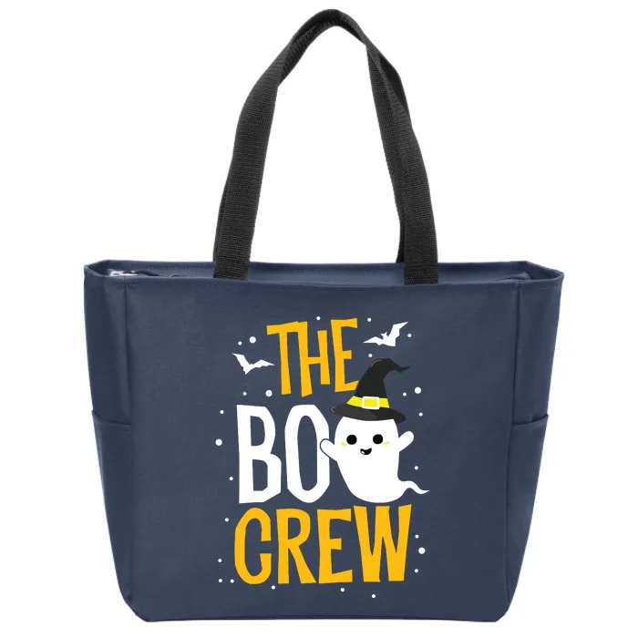 The Boo Crew Halloween Ghost Trick Treat Outfit Squad Team Zip Tote Bag