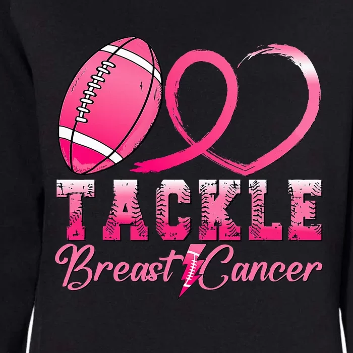 Tackle Breast Cancer Awareness Football Pink Ribbon Womens California Wash Sweatshirt