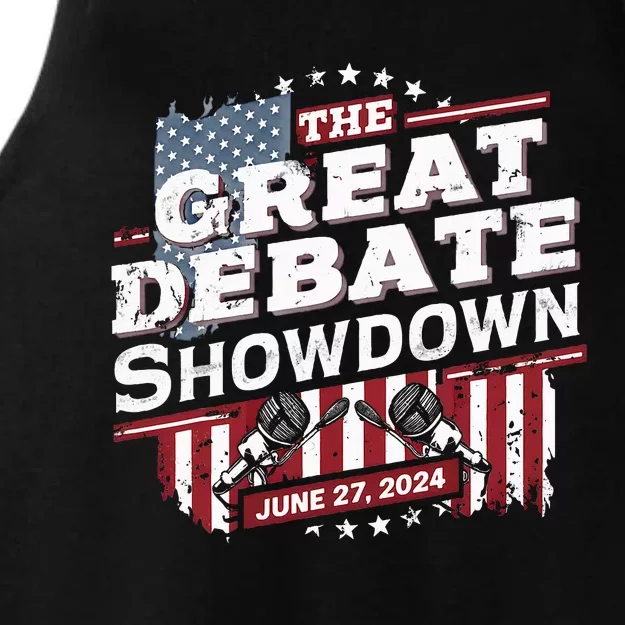 Trump Biden Debate June 27 Presidential Election 2024 Ladies Tri-Blend Wicking Tank