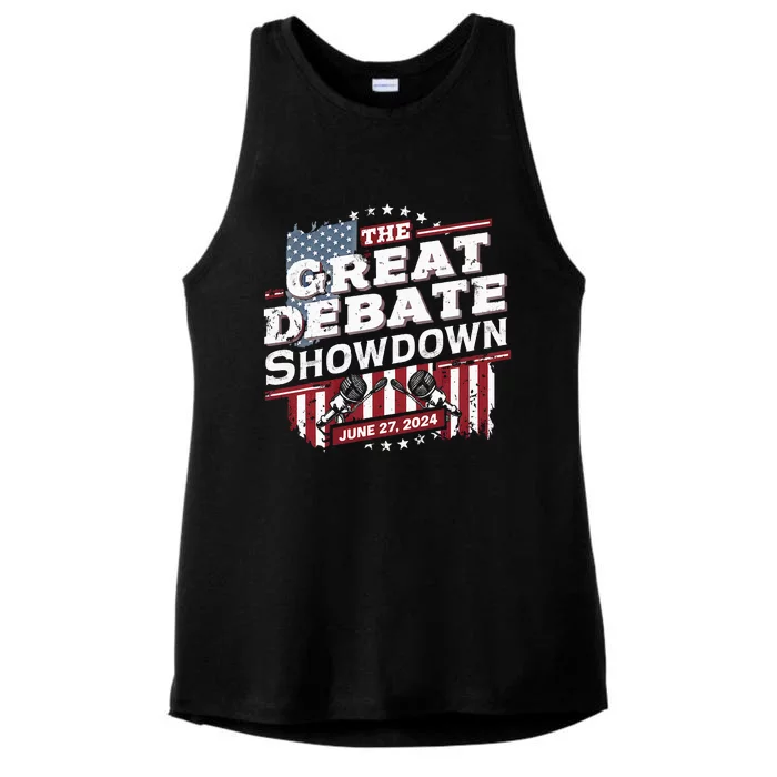 Trump Biden Debate June 27 Presidential Election 2024 Ladies Tri-Blend Wicking Tank