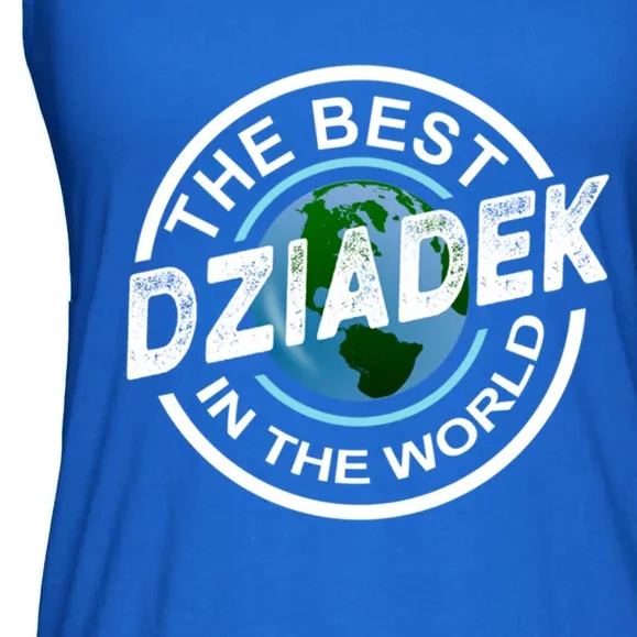 The Best Dziadek In The World Polish Grandpa Fathers Day Gift Ladies Essential Flowy Tank