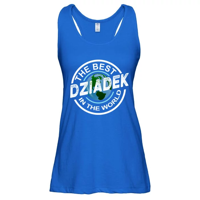 The Best Dziadek In The World Polish Grandpa Fathers Day Gift Ladies Essential Flowy Tank