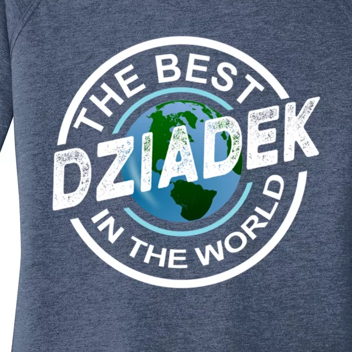 The Best Dziadek In The World Polish Grandpa Fathers Day Gift Women's Perfect Tri Tunic Long Sleeve Shirt