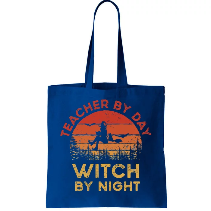 Teacher By Day Witch By Night Librarian Halloween Costume Gift Tote Bag