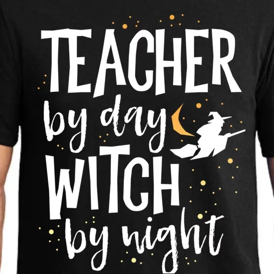 Teacher By Day Witch By Night School Halloween Costume Gift Pajama Set