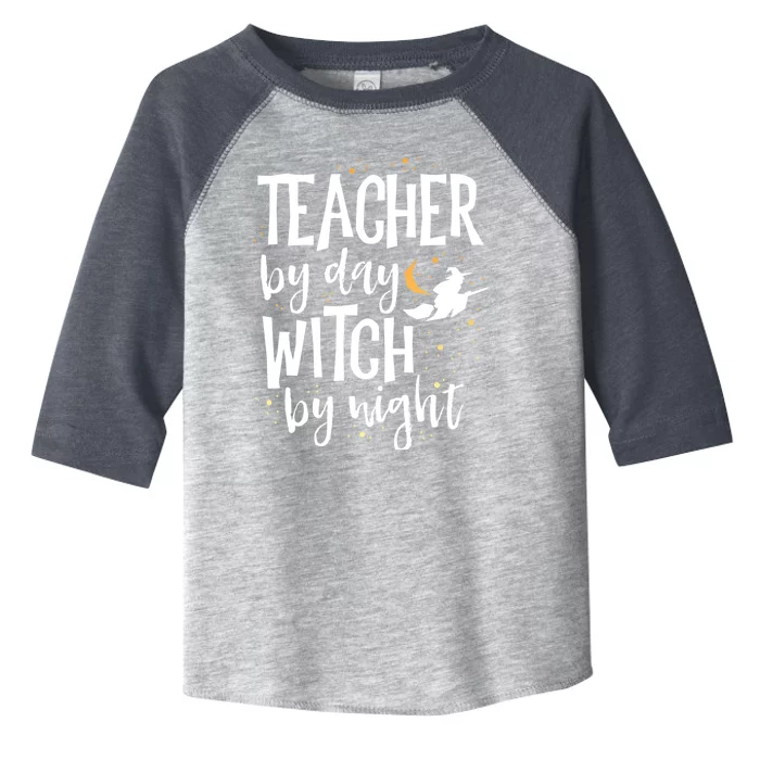 Teacher By Day Witch By Night School Halloween Costume Gift Toddler Fine Jersey T-Shirt