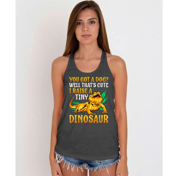 The Bearded Dragon Shirt Pet Reptile Lizard Lover Women's Knotted Racerback Tank