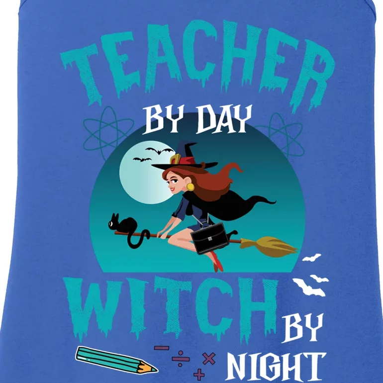 Teacher By Day Witch By Night Gift Ladies Essential Tank