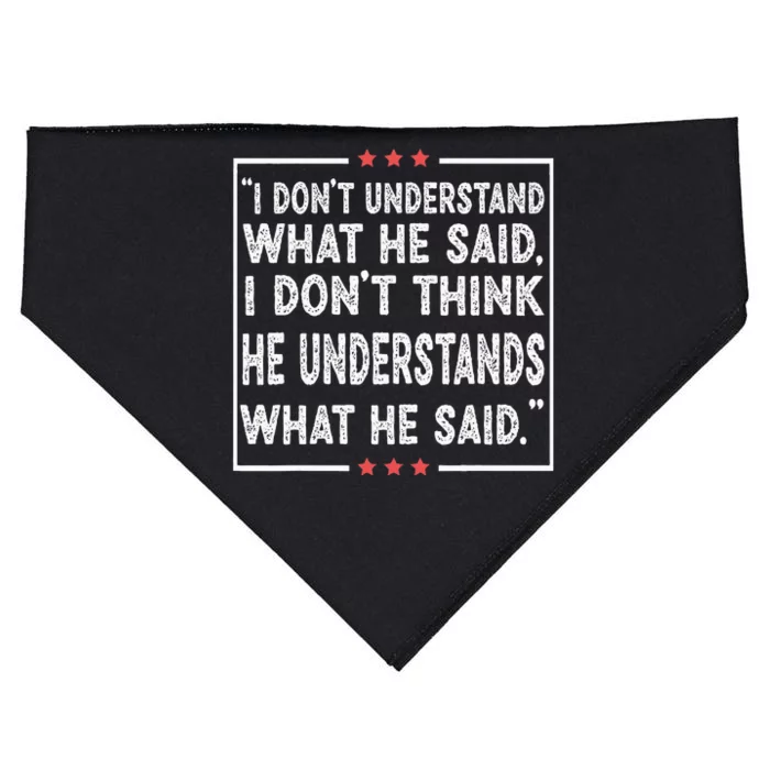 Trump Biden Debate Presidential Debate 2024 Funny USA-Made Doggie Bandana