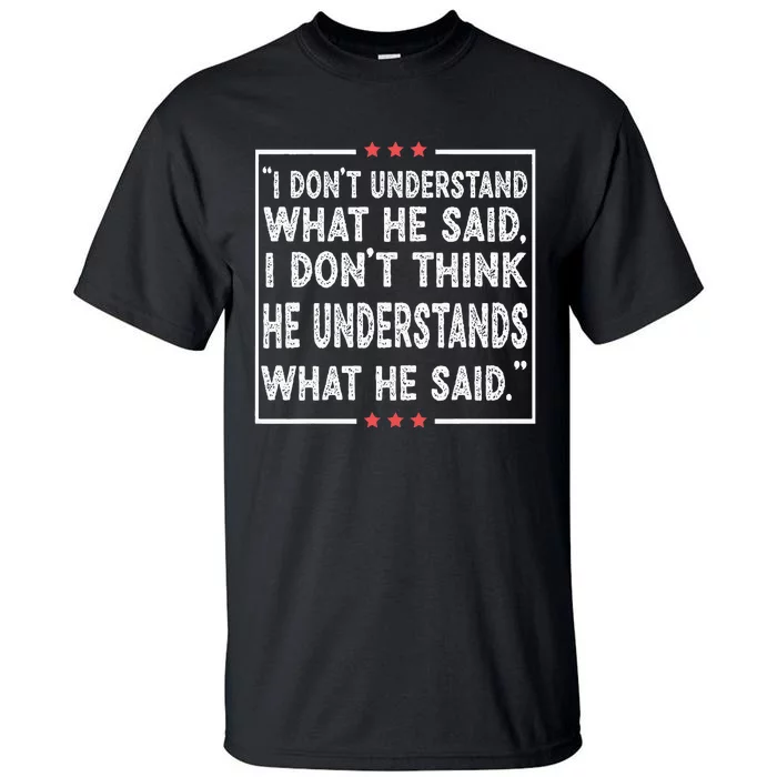 Trump Biden Debate Presidential Debate 2024 Funny Tall T-Shirt