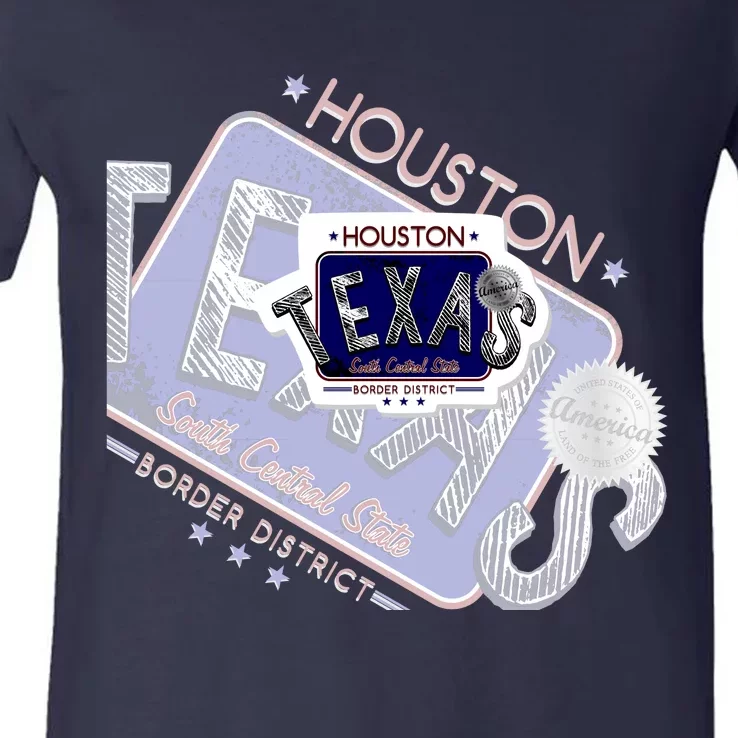 Texas Border District Cool State Logo V-Neck T-Shirt