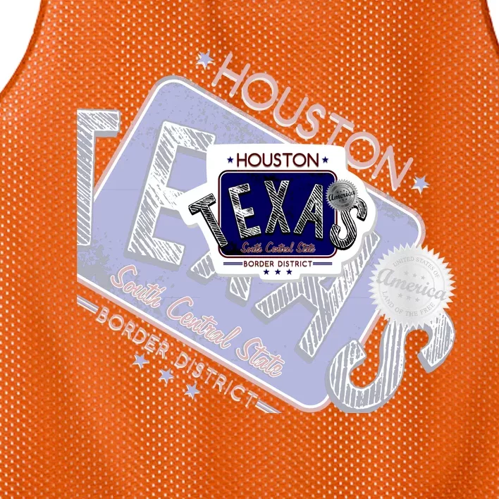 Texas Border District Cool State Logo Mesh Reversible Basketball Jersey Tank