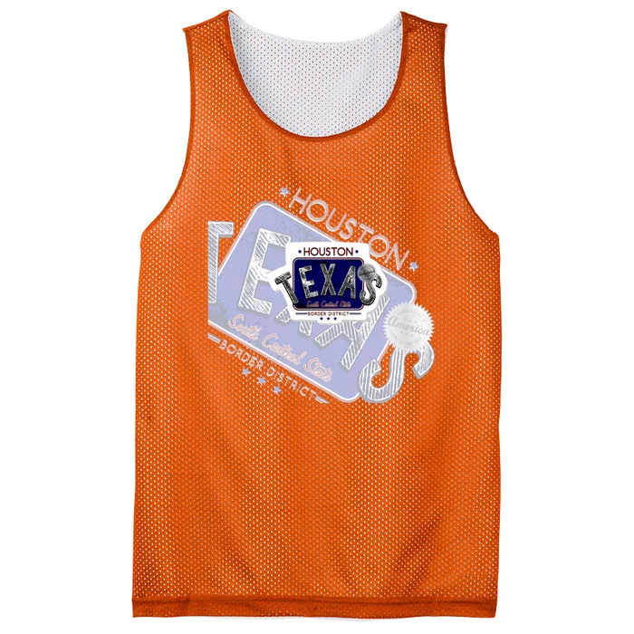 Texas Border District Cool State Logo Mesh Reversible Basketball Jersey Tank