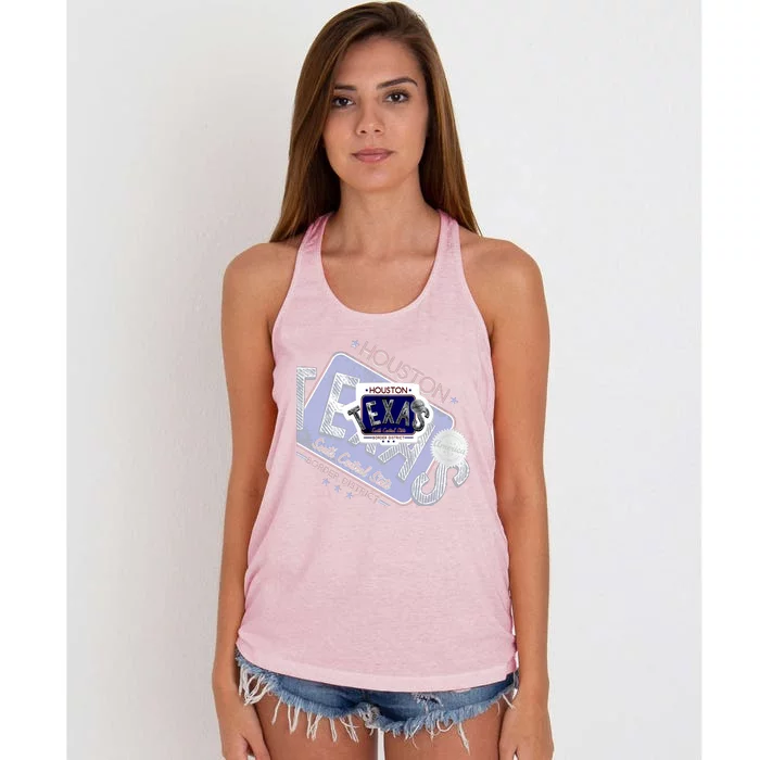 Texas Border District Cool State Logo Women's Knotted Racerback Tank