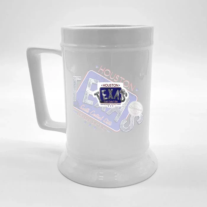 Texas Border District Cool State Logo Front & Back Beer Stein