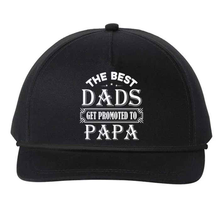 The Best Dads Get Promoted To Papa Father's Day Snapback Five-Panel Rope Hat