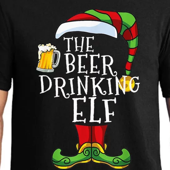 The Beer Drinking ELF Lover Funny Family Pajama Christmas Pajama Set