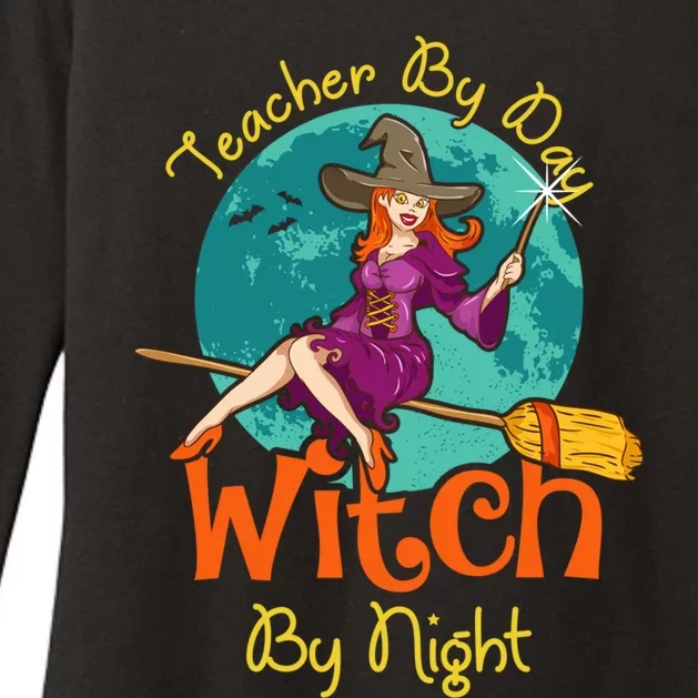 Teacher By Day Witch By Night! Halloween Teaching Gift Womens CVC Long Sleeve Shirt