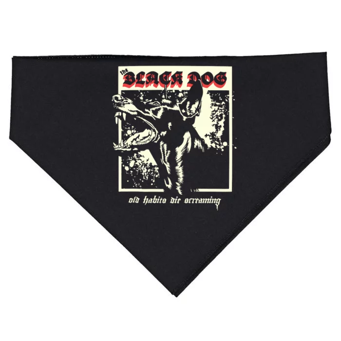 The Black Dog Old Habits Die Screaming Ttpd USA-Made Doggie Bandana