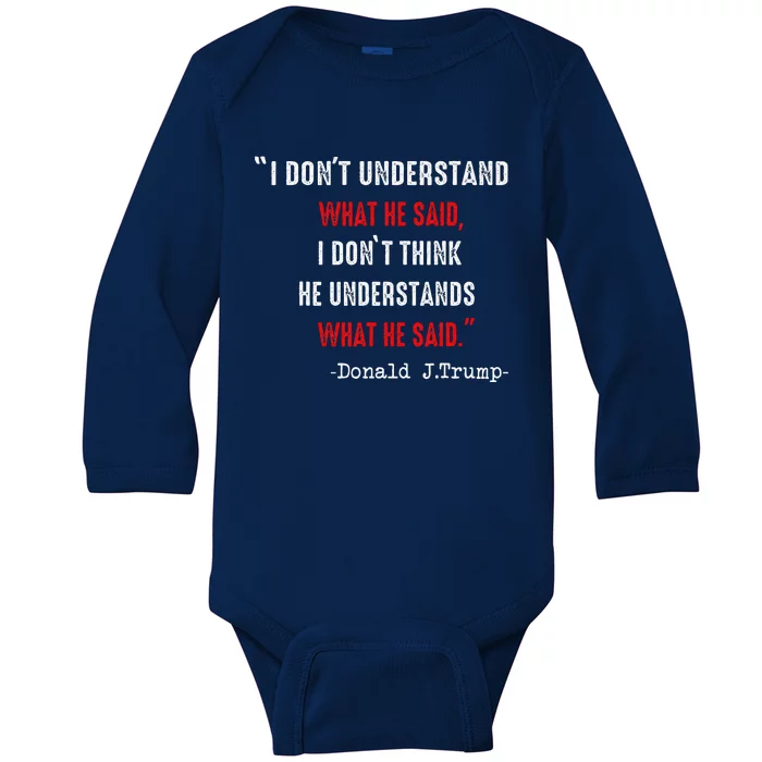 Trump Biden Debate Presidential Debate 2024 Baby Long Sleeve Bodysuit