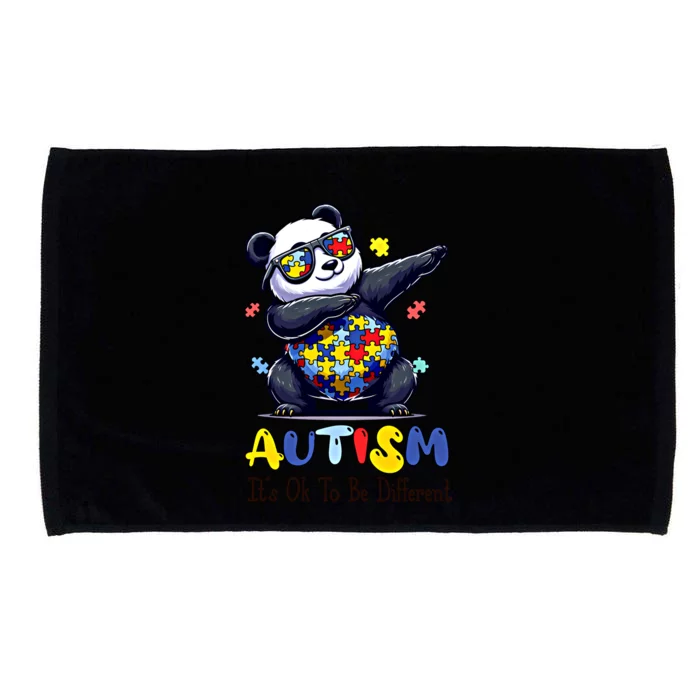 To Be Different Autism Awareness Dabbing Panda Animal Meaningful Gift Microfiber Hand Towel