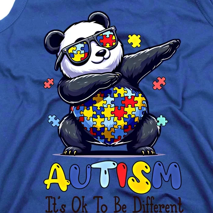 To Be Different Autism Awareness Dabbing Panda Animal Meaningful Gift Tank Top